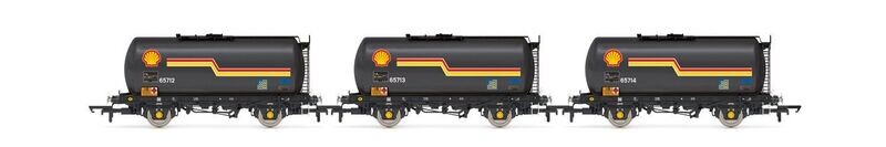 Hornby R60259 Shell, TTA Tank Wagon Triple Pack - Era 8