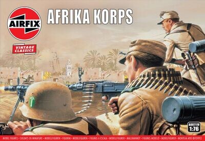 Airfix A00711V WWII Afrika Corps 1:76 Scale Plastic Model Military Figures