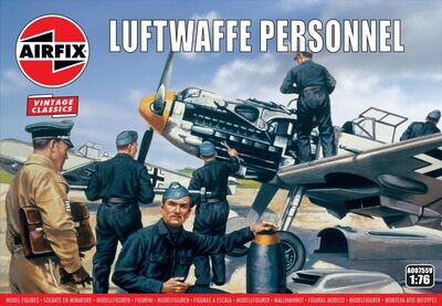 Airfix A00755V Luftwaffe Personnel 1:76 Scale Plastic Model Military Figures