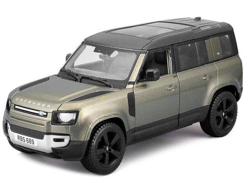 Bburago 18-21101 2022 Land Rover Defender 110- Metallic Green 1:24 Scale Diecast Model