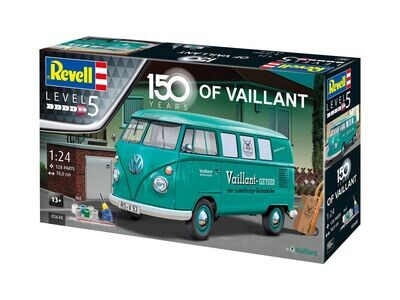 Revell 05648 Gift Set 150 years of Vaillant VW T1 Bus 1:24 Scale Plastic Model Kit