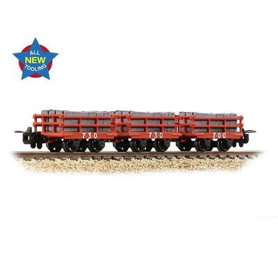 Bachmann 393-228 Dinorwic Slate Wagons with sides 3-Pack Red [WL]