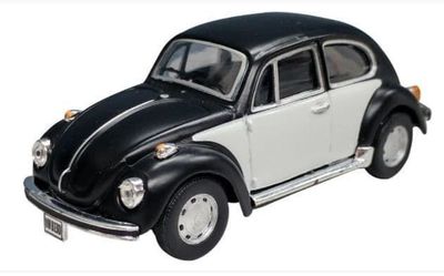 Cararama 410451 VW Beetle Black & White 1:43 Scale Diecast Model