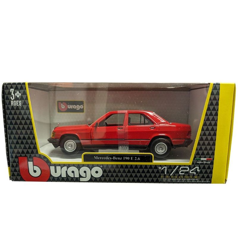 Bburago 18-21103 Mercedes Benz 190 E 2.6 Red 1:24 Scale Diecast Model