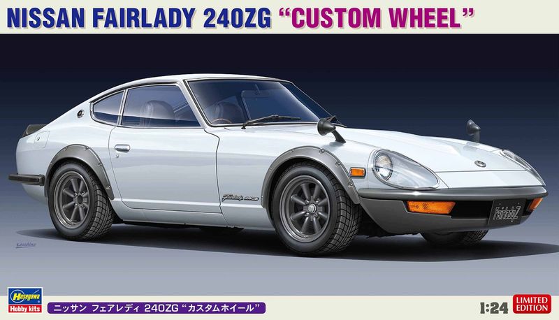 Hasegawa 20618 Nissan Fairlady 240ZG With Custom Wheels Kit 1:24 Scale Plastic Model Kit