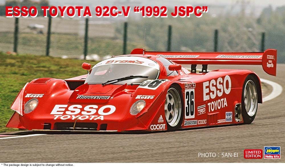 Hasegawa 20640 1992 Esso Toyota 92C-V JSPC 1:24 Scale Plastic Model Kit