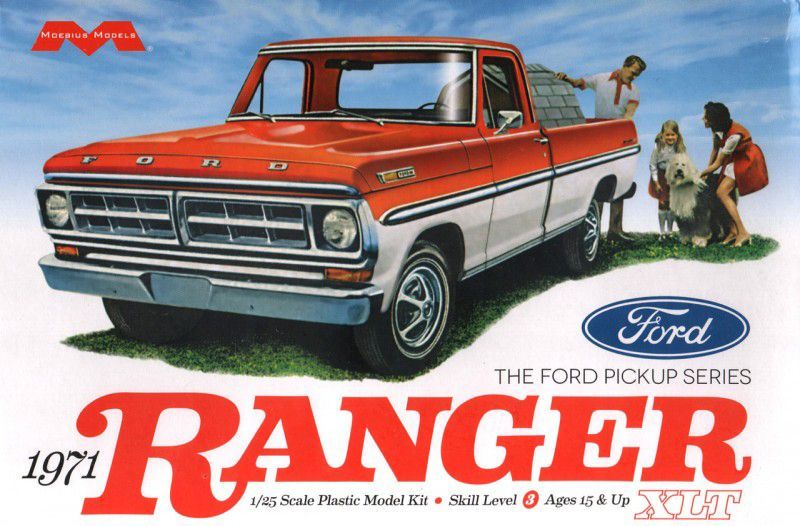 Moebius Models 1208 1971 Ford Ranger Pickup 1:25 Scale Plastic Model Kit
