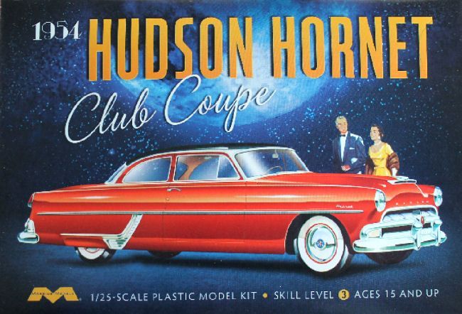 Moebius Models 1213 1954 Hudson Hornet Club Coupe 1:25 Scale Plastic Model Kit