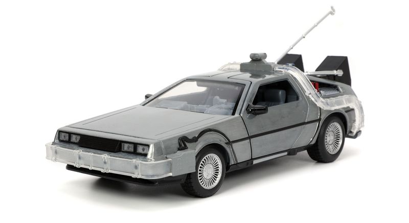Jada 32911 Back to the Future I DeLorean Time Machine with Hook 1:24 Scale Diecast Model