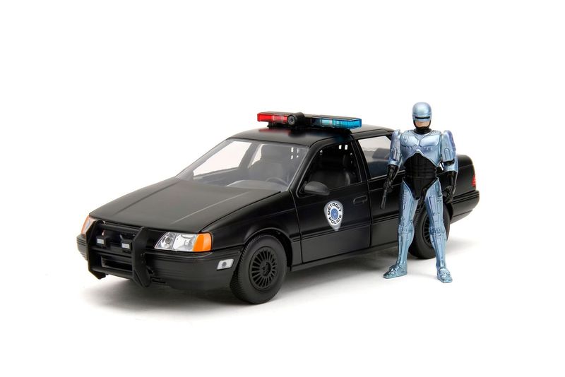 Jada 33743 Robocop 1986 Ford Tarus with RoboCop Figure 1:24 Scale Diecast Model