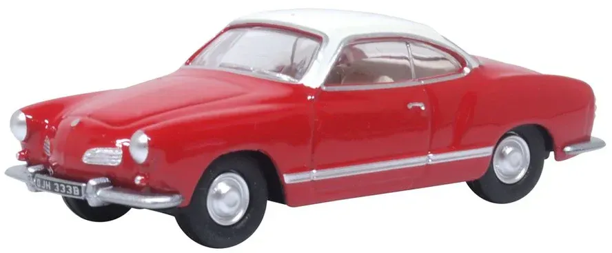 Oxford Diecast VW Karmann Ghia Henna Red and Pearl White (76KG001) 1:76 (OO) Scale Model