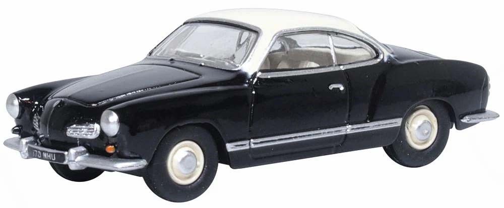 Oxford Diecast VW Karmann Ghia Black/Lotus White (76KG002) 1:76 (OO) Scale Model