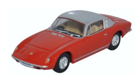 Oxford Diecast Lotus Elan Plus2 Red/Silver (76LE003) 1:76 (OO) Scale Model