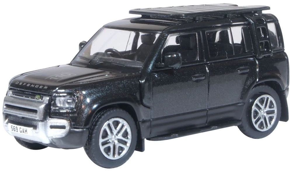 Oxford Diecast Land Rover Defender 110 Explorer Santorini Black (76ND110002) 1:76 (OO) Scale Model