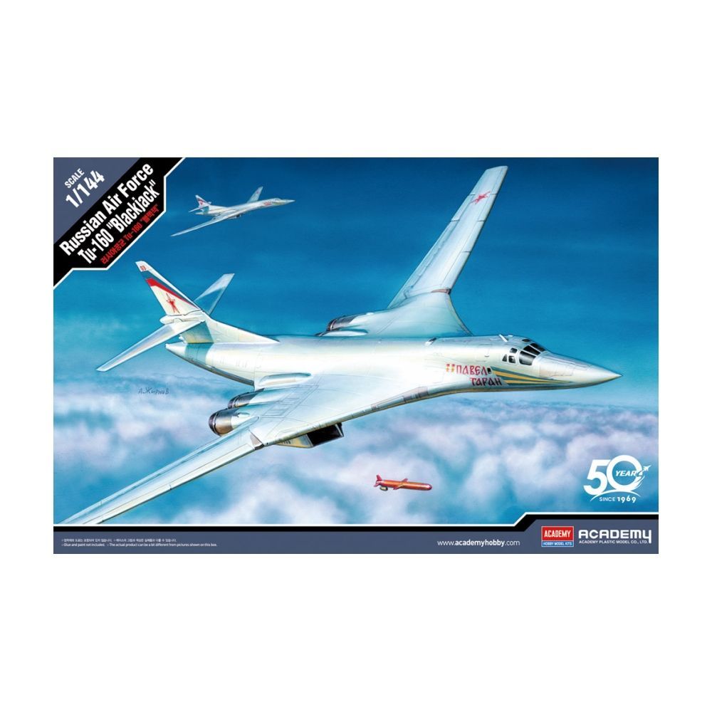 Academy 12621 Russian Air Force Tu-160 Blackjack 1:144 Scale Plastic Model Kit