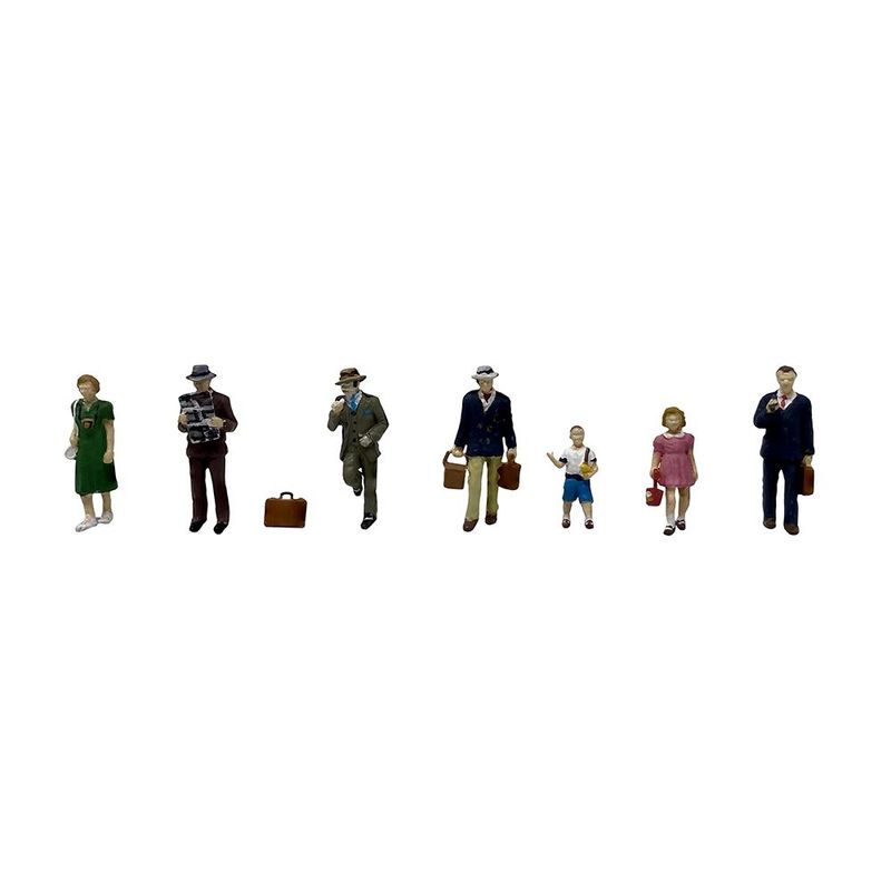 Bachmann 36-427 Post-War Era Figures Set A x 7 OO/HO Gauge