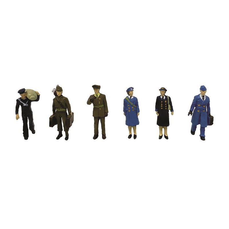 Bachmann 36-430 Embarking Service Personnel Figures x 6 OO/HO Gauge
