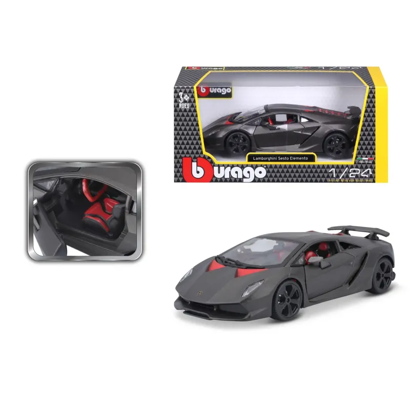 Bburago 18-21061 Lamborghini Sesto Elemento - Met Gray 1:24 Scale Diecast Model