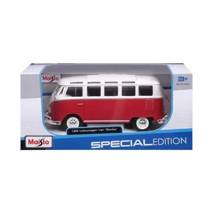 Maisto 31956 VW Volkswagen Van Samba Red/Cream 1:24 Scale Diecast Model