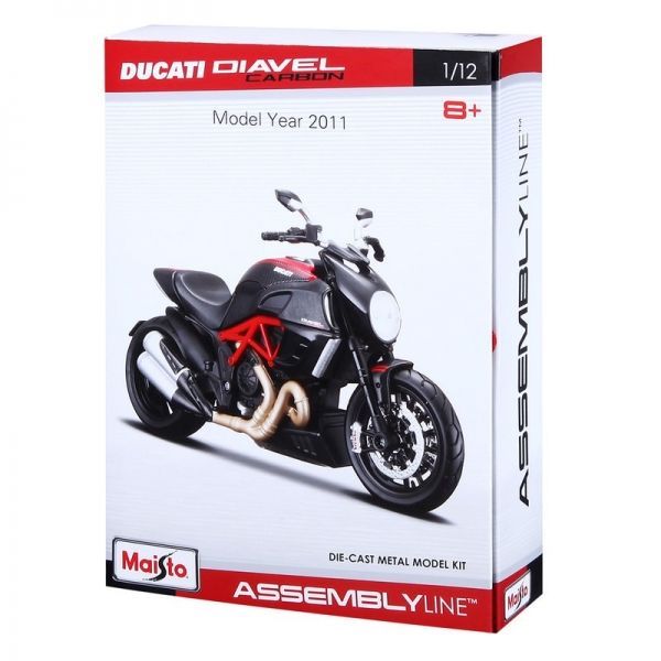 Maisto 39196 Ducati Diavel Assembly Line 1:12 Scale Diecast Model Kit