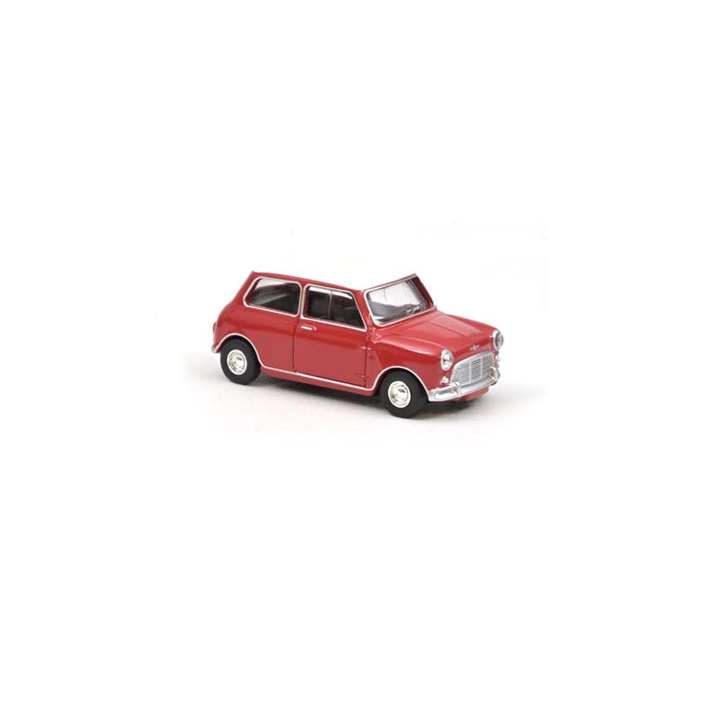 Norev 310520 1964 Mini Cooper S - Tartan Red and White Roof 1:54 Scale Diecast Model