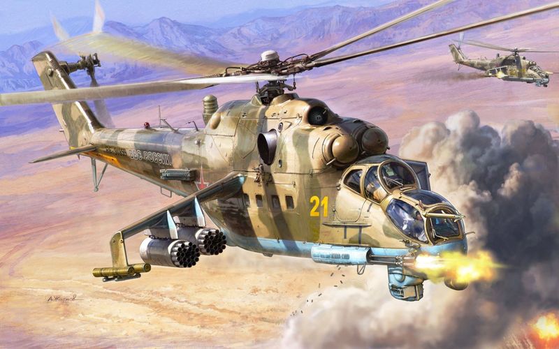 Zvezda 4812 MIL Mi-24P Soviet Attack Helicopter 1:48 Scale Plastic Model Kit