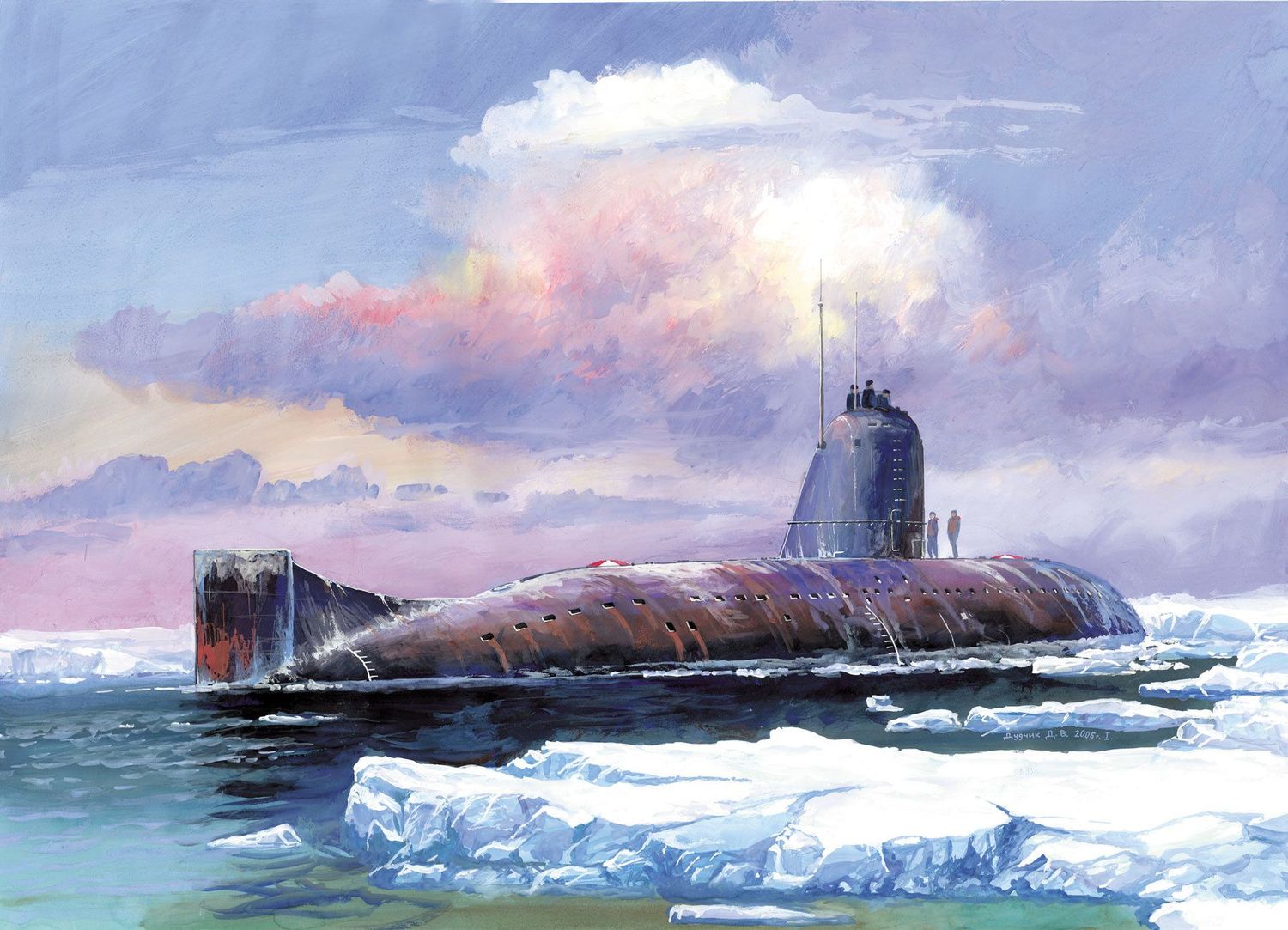 Zvezda 9035 Soviet K-3 November Class Nuclear Submarine 1:350 Scale Plastic Model Kit