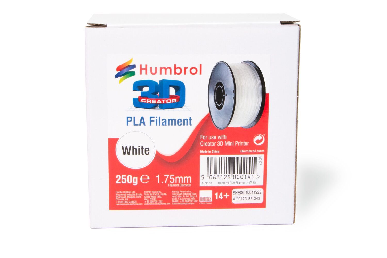 Humbrol AG9173 PLA Filament Replacement Reel (White)