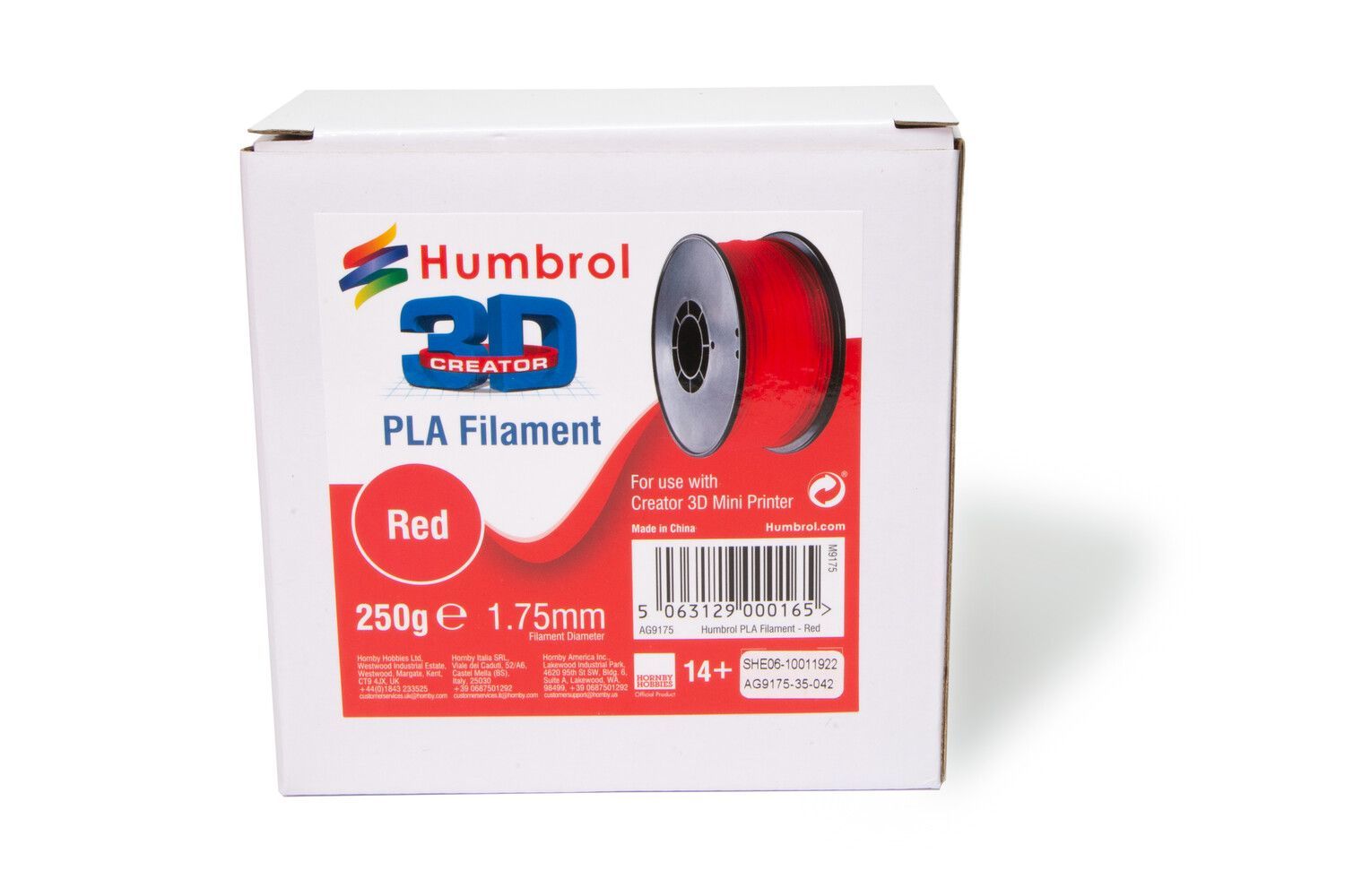 Humbrol AG9175 PLA Filament Replacement Reel (Red)