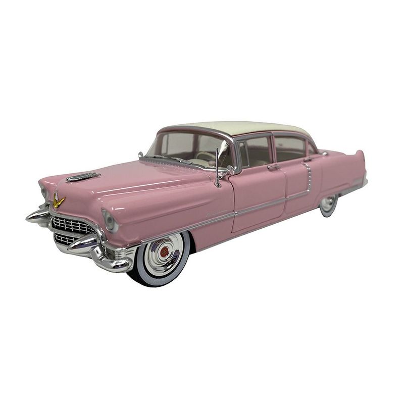 Greenlight 84098 1955 Cadillac Fleetwood Series 60 Pink With White Roof 1:24 Scale Diecast Model