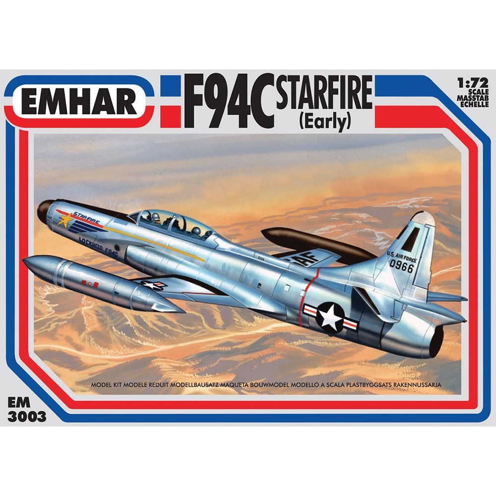 EMHAR No 3003 F-94C Starfire, Early 1:72 Scale Plastic Model Kit