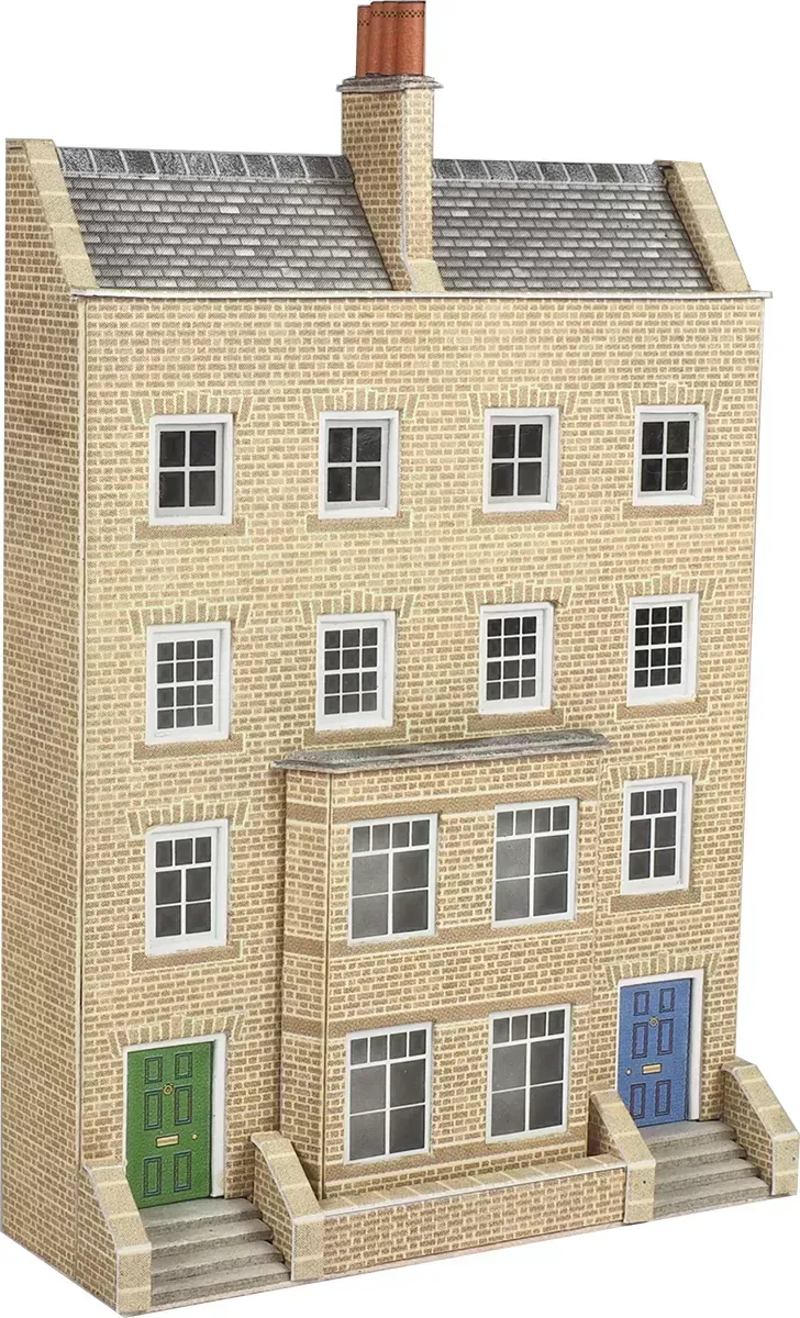 Metcalfe PN973 N Scale Low Relief Town House Card Kit