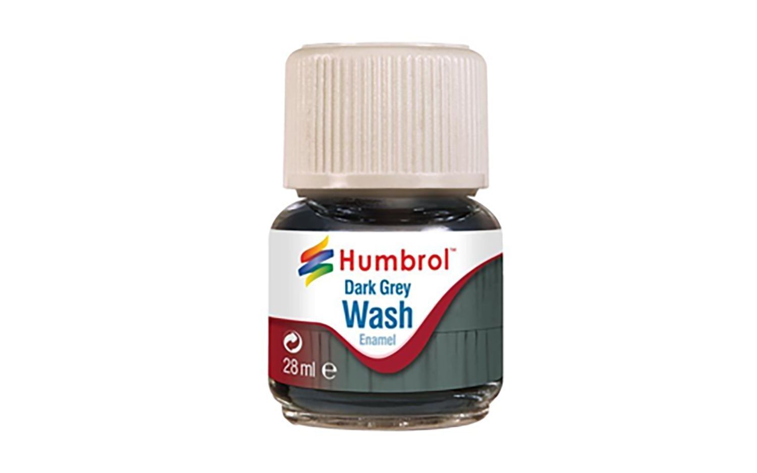 Humbrol AV0204 28ml Enamel Wash - Dark Grey