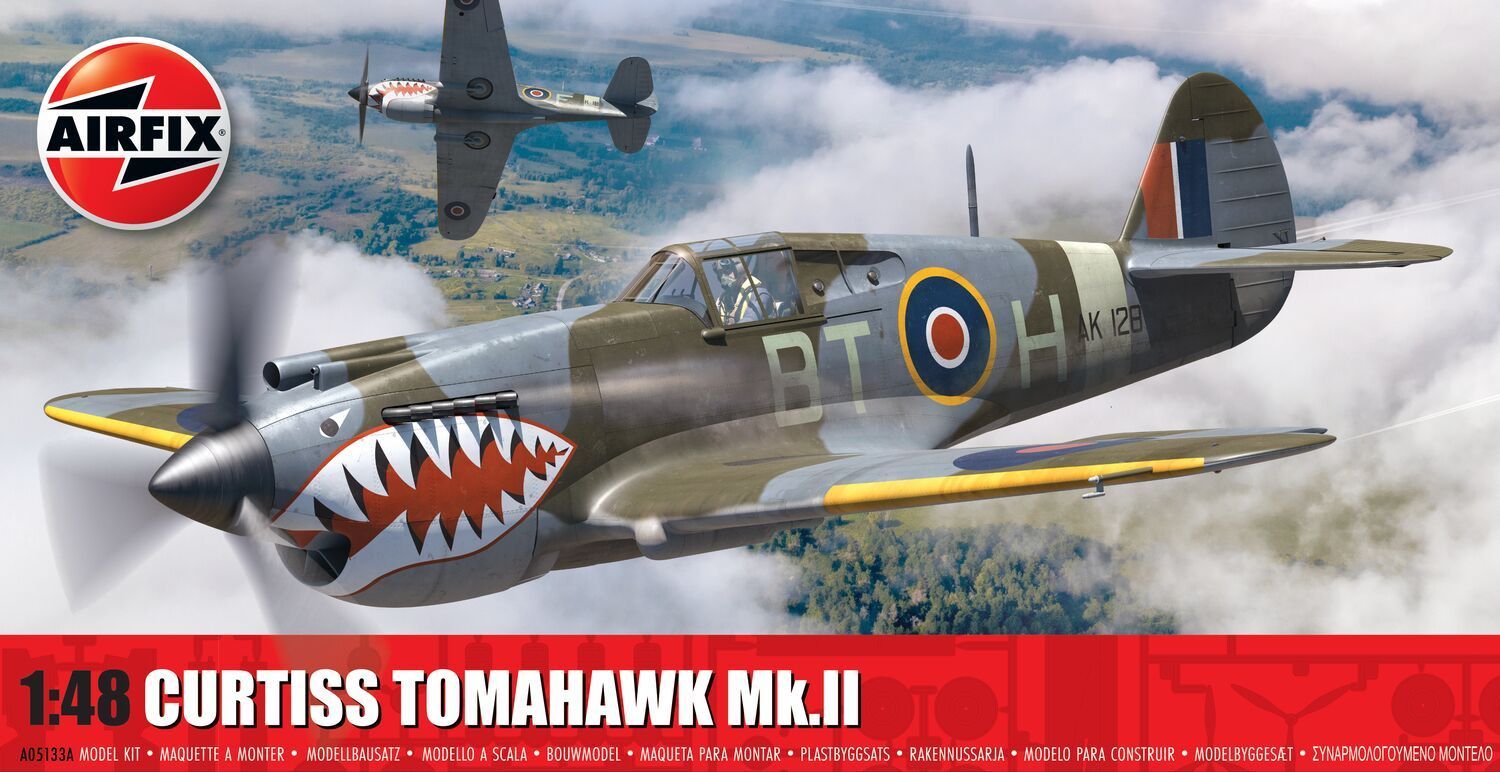 Airfix A05133A Curtiss Tomahawk Mk.II 1:48 Scale Plastic Model Kit