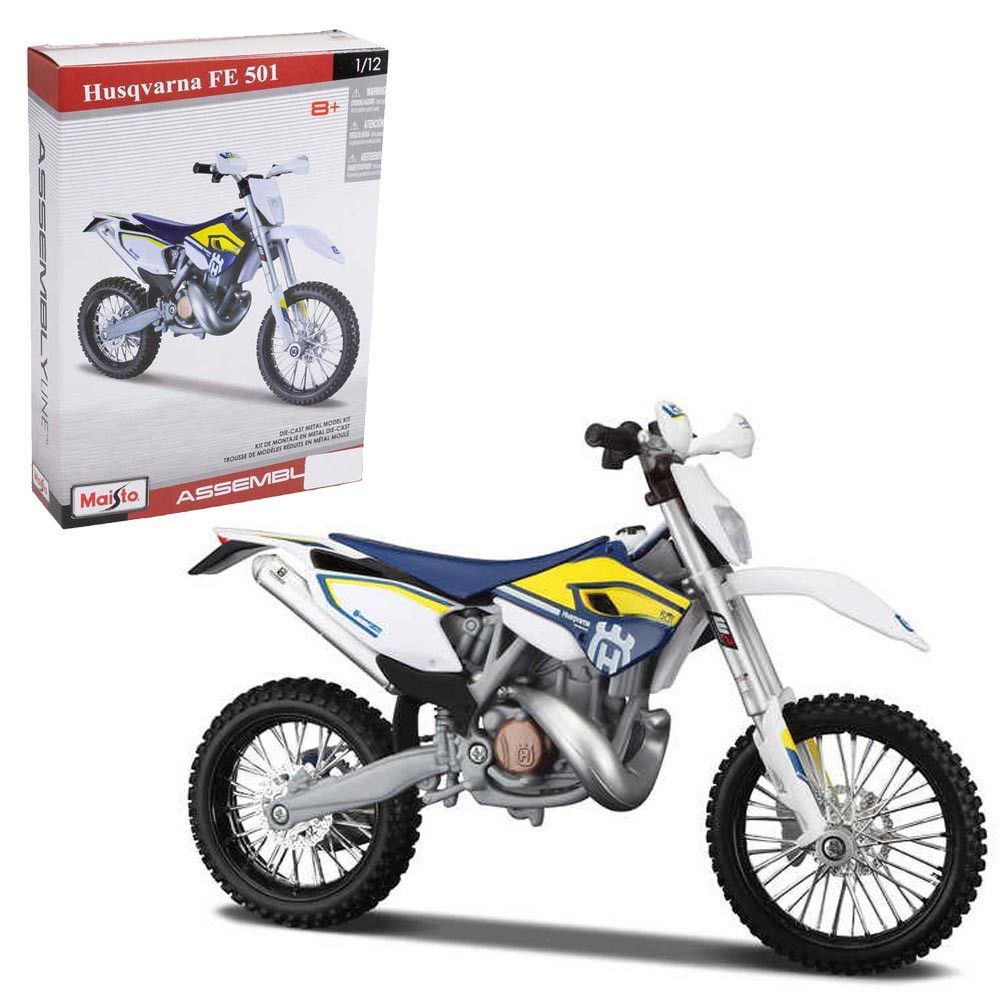 Maisto 39177 Husqvarna FE 501 Assembly Line 1:12 Scale Motorbike Diecast Kit
