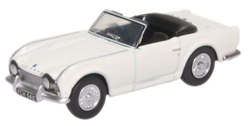 Oxford Diecast Triumph TR4 New White (76TR4003) 1:76 (OO) Scale Model