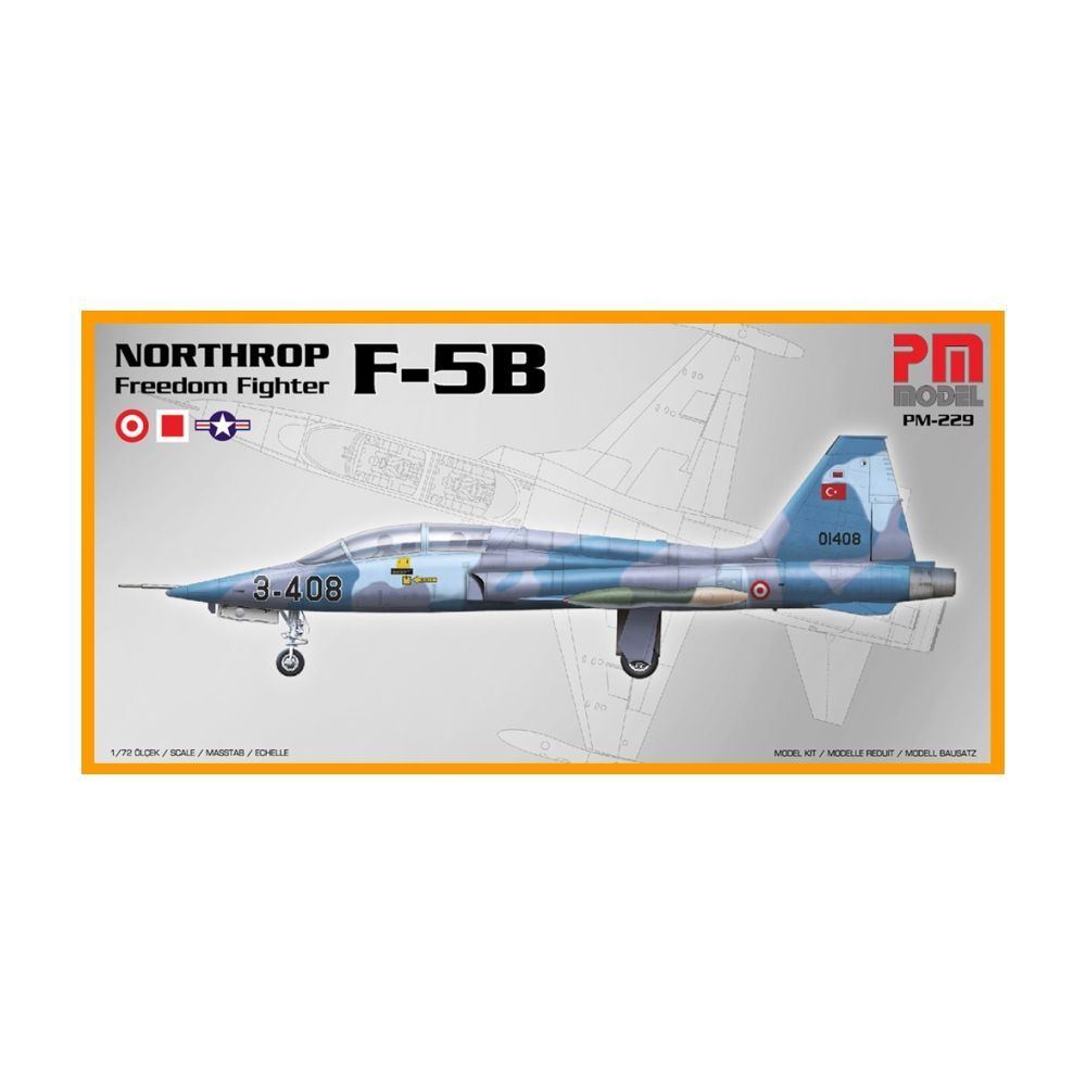 PM Model PM-229 Northrop F-5B Freedom Fighter (3-408) 1:72 Scale Plastic Model Kit