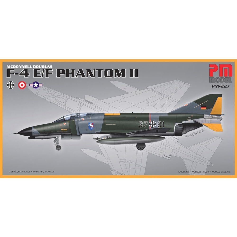 PM Model PM-227 F-4 E/F Phantom II 1:96 Scale Plastic Model Kit