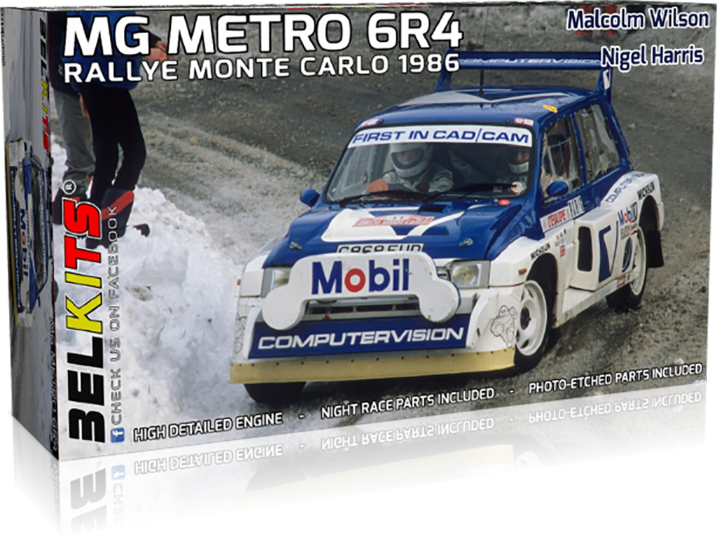 BELKITS BEL015 Mg Metro 6R4 Rally Monte Carlo 86 M.Wilson & N Harris 1:24 Scale Plastic Model Kit