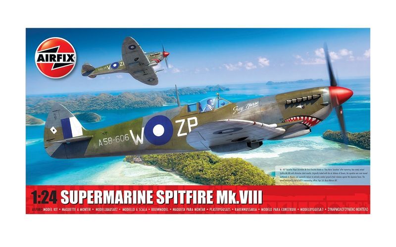 Airfix A17002 Supermarine Spitfire Mk.VIII 1:24 Scale Plastic Model Kit