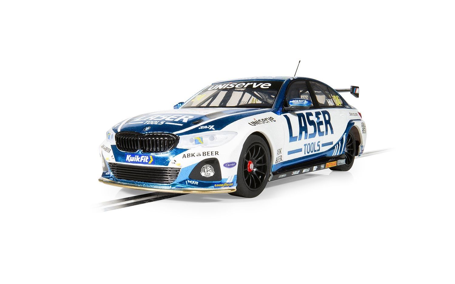 Scalextric C4526 BMW 330e NGTC - Laser Tools - Jake Hill 2023 Slot Car