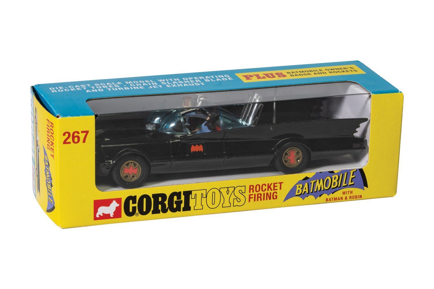 Corgi RT26701 Batmobile with Batman and Robin Diecast Model