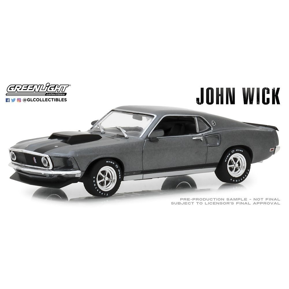 Greenlight 86540 John Wick (2014 Movie) 1969 Ford Mustang Boss 429 1:43 Scale Diecast Model