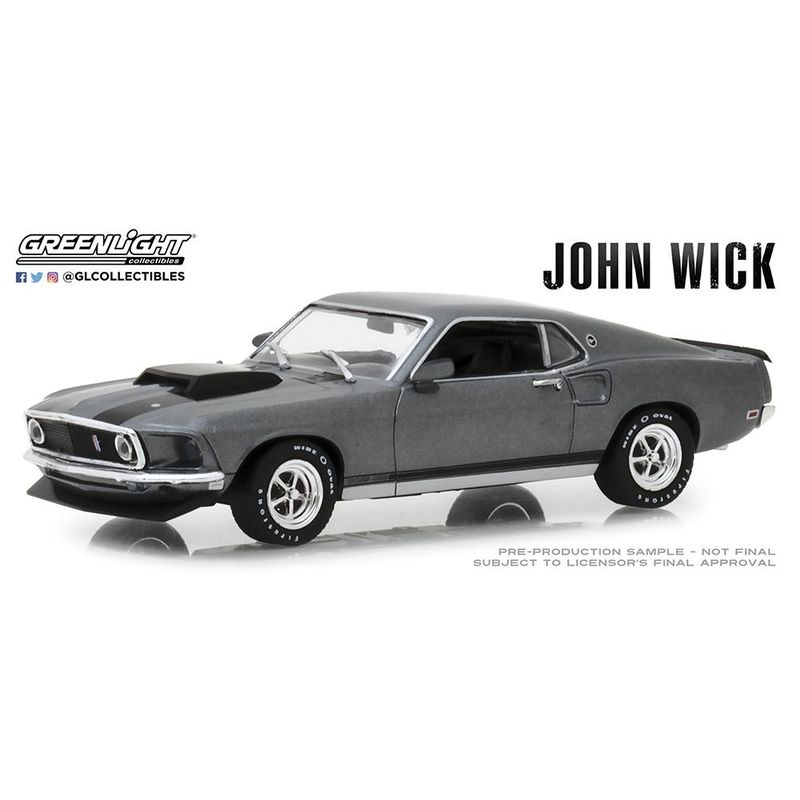 Greenlight 86540 John Wick (2014 Movie) 1969 Ford Mustang Boss 429 1:43 Scale Diecast Model