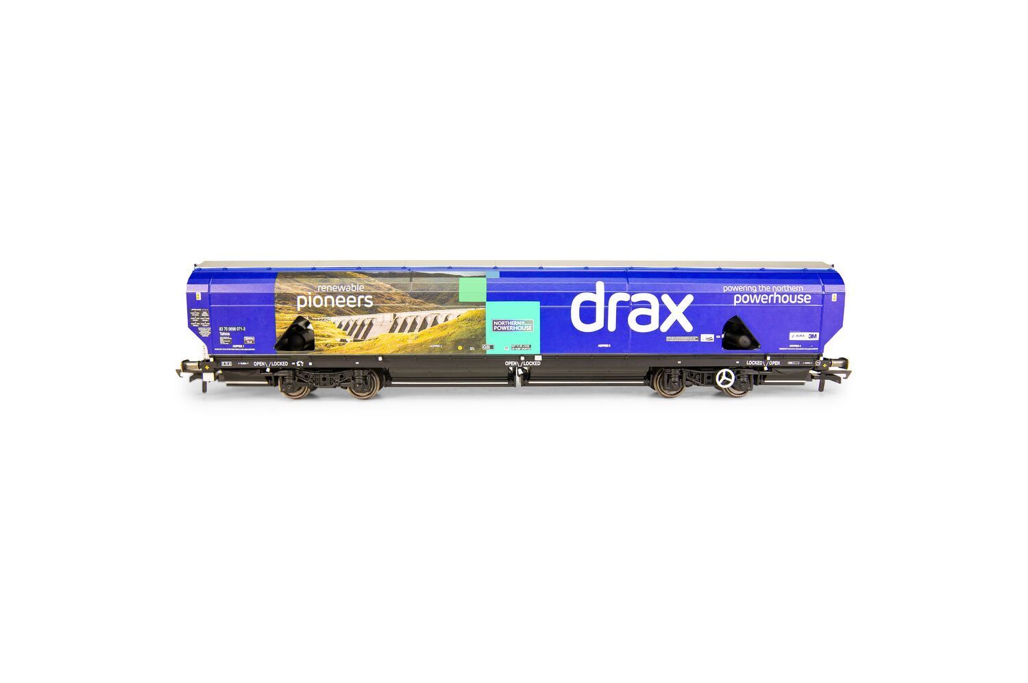 Hornby R60176A Drax Biomass Wagon Pack, 83700698071-3 & 83700698009-3