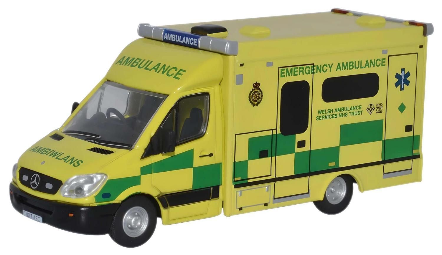 Oxford Diecast Mercedes Ambulance Wales (76MA001) 1:76 (OO) Scale Model