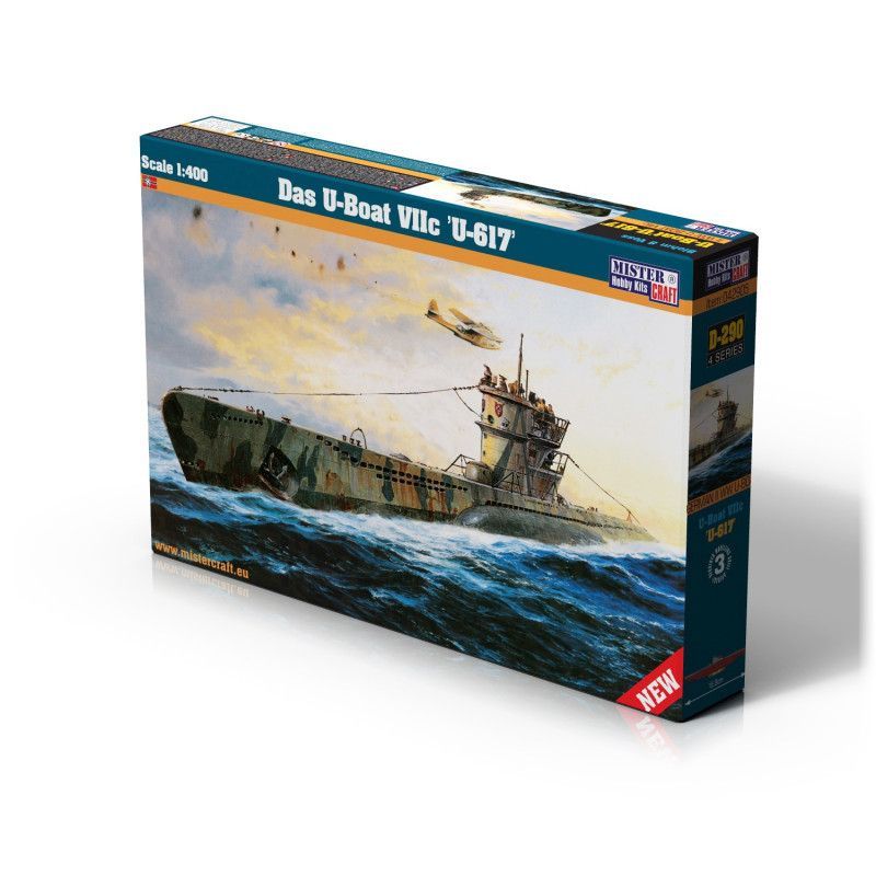 MisterCraft D-290 Das U-Boat VIIC U-617 1:400 Scale Plastic Model Kit