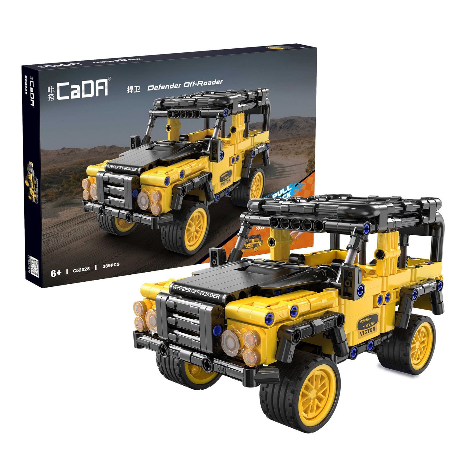 CaDA C52028W Defender Off-Roader Pull back car - 389pcs Plastic Brick Construction Kit