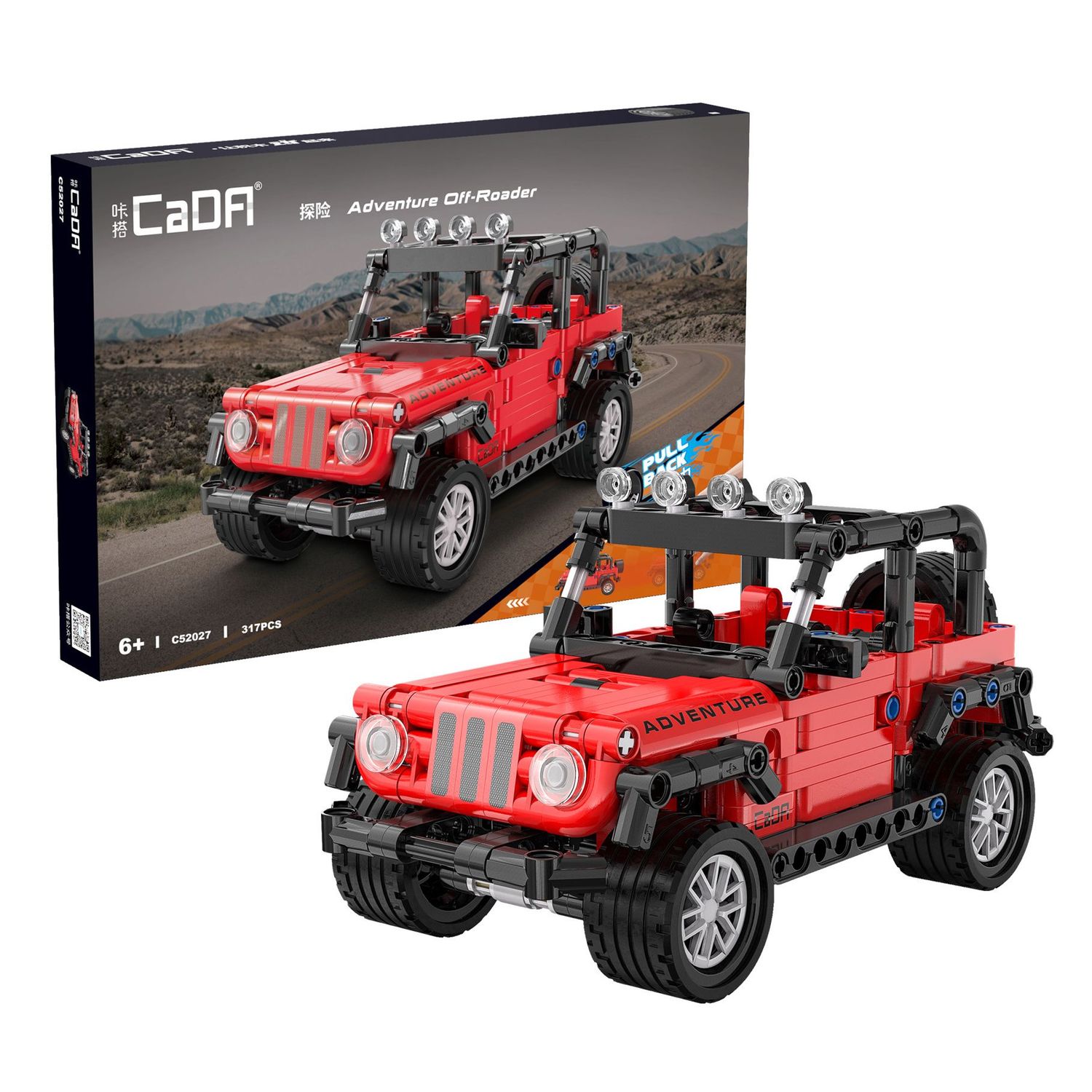 CaDA C52027W Adventure Off-Roader Pull back car - 317pcs Plastic Brick Construction Kit