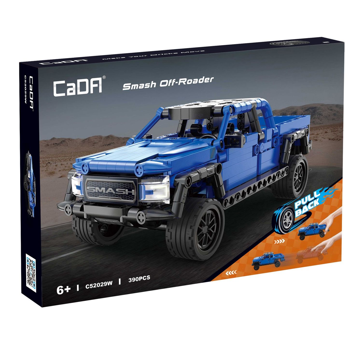 CaDA C52029W Smash Off-Roader Pull back car - 390pcs Plastic Brick Construction Kit